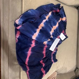 Flowy tie dye shorts